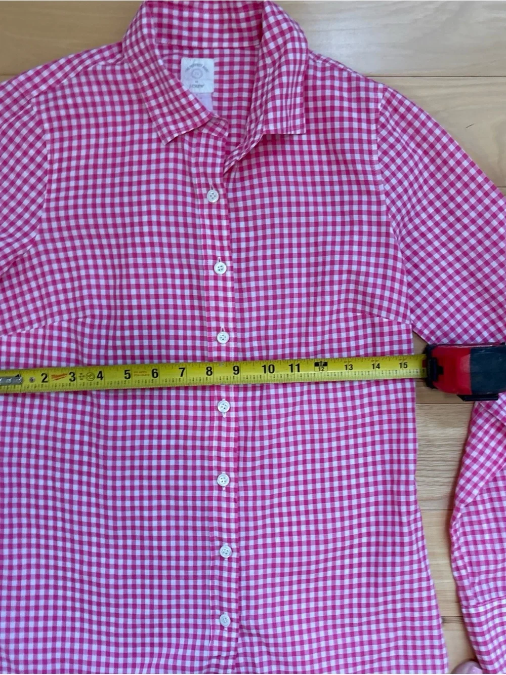 J. Crew Women’s XSmall The Perfect Shirt Pink Gingham Button-Down Shirt NO TAG